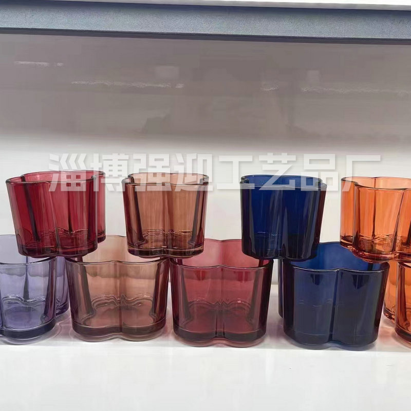 厂家供应精品玻璃杯创艺圆球方形玻璃杯欧式设计简约玻璃杯