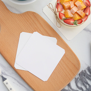 Small cake paper holder baking mousse shredded cake embryo oil-proof square paper holder 4-inch cake bottom holder disposable