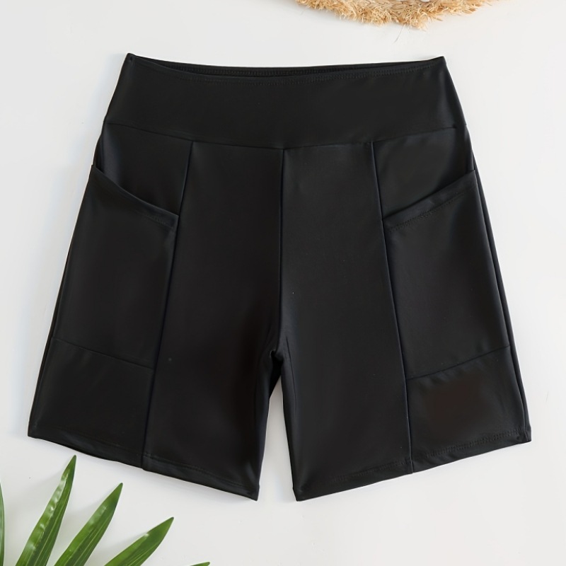 Pantalones de baño negros de talla grande para mujer Pantalones de baño europeos y americanos gordos mm tallas grandes Pantalones de baño transfronterizos de comercio exterior Pantalones de baño al por mayor