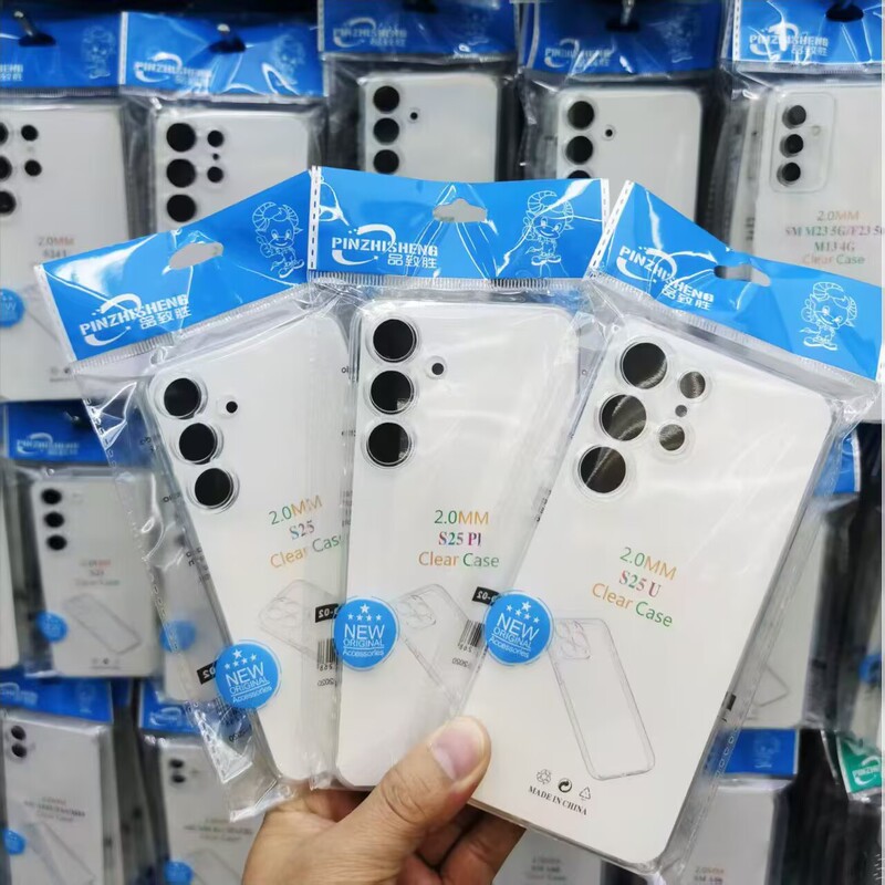 Suitable for Samsung A50 Thickened 2.0 Transparent Phone Case A53 Precision Hole S26Ultra Anti-Fall Note20 Protective Cover