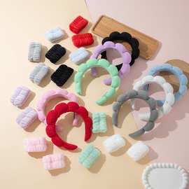 亚马逊跨境发饰女洗脸云朵海绵发箍女高颅顶化妆卸妆束发头箍