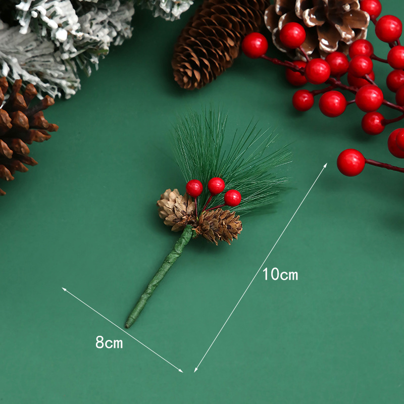 Pino aguja mini árbol de Navidad accesorios PVC color mariposa Navidad decoraciones Navidad pino cono aguja de pino DIY decoración