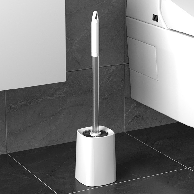 Toilette domestica bagno senza angoli morti con base e set di spazzole con manico lungo per la pulizia_voghion.com