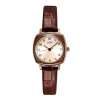 Retro small design square watch, belt, 2022 collection, simple and elegant design