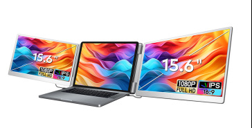 Pantalla portátil con respaldo, pantalla dual de doble línea, pantalla secundaria del portátil