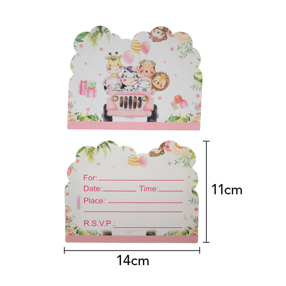 2023 nueva selva Rosa animal plato de papel taza de papel tejido mantel Tema del partido vajilla desechable traje