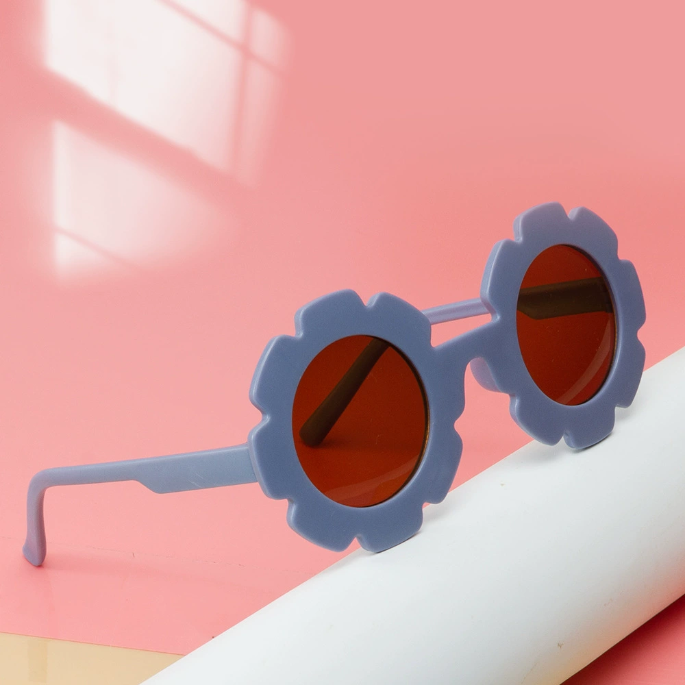 Children's cute sunglasses solar-powered flower-shaped, glasses, UV protection, flowered