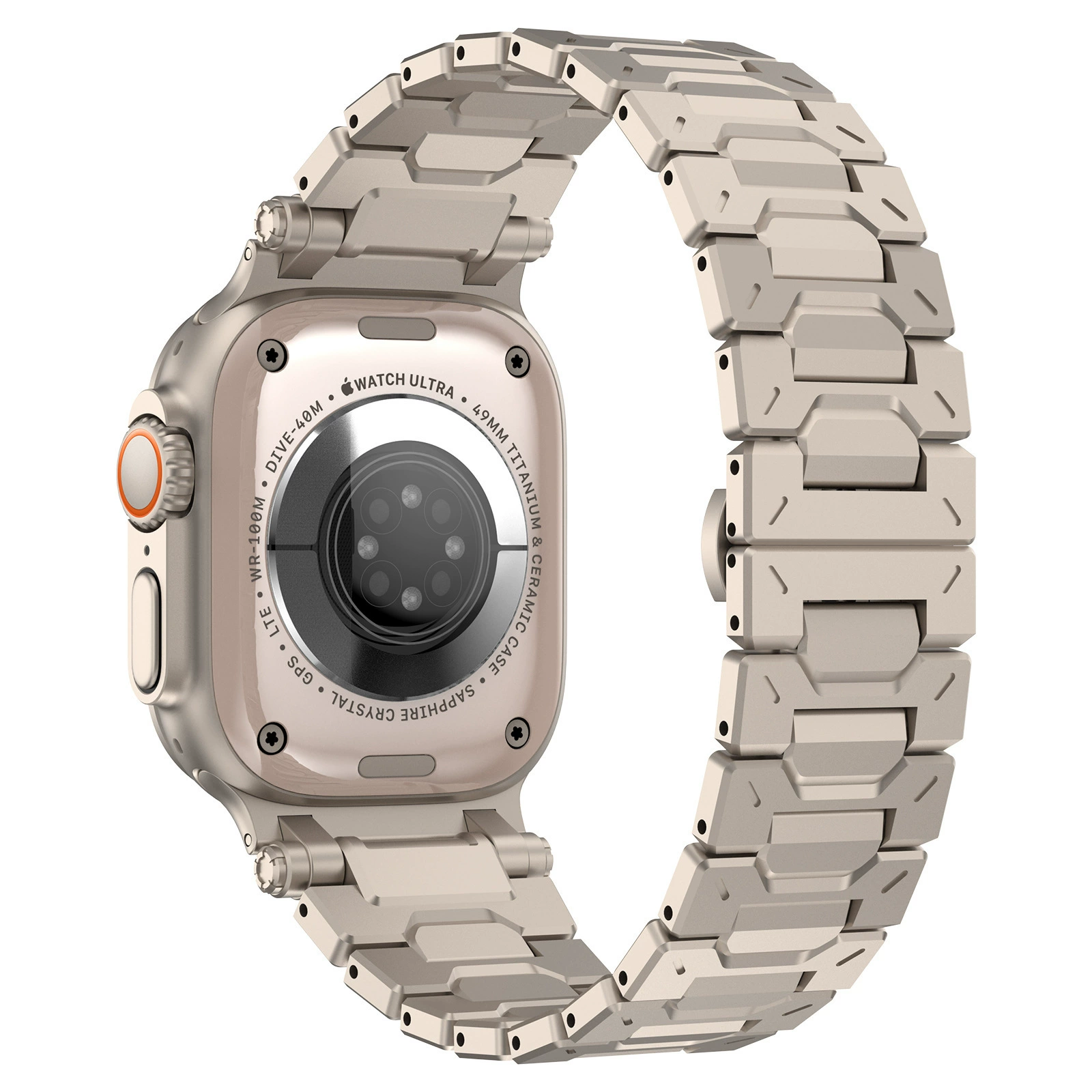 ticmate Explorer: браслет из нержавеющей стали для Apple Watch Ultra, цвета серебро, титан, черный