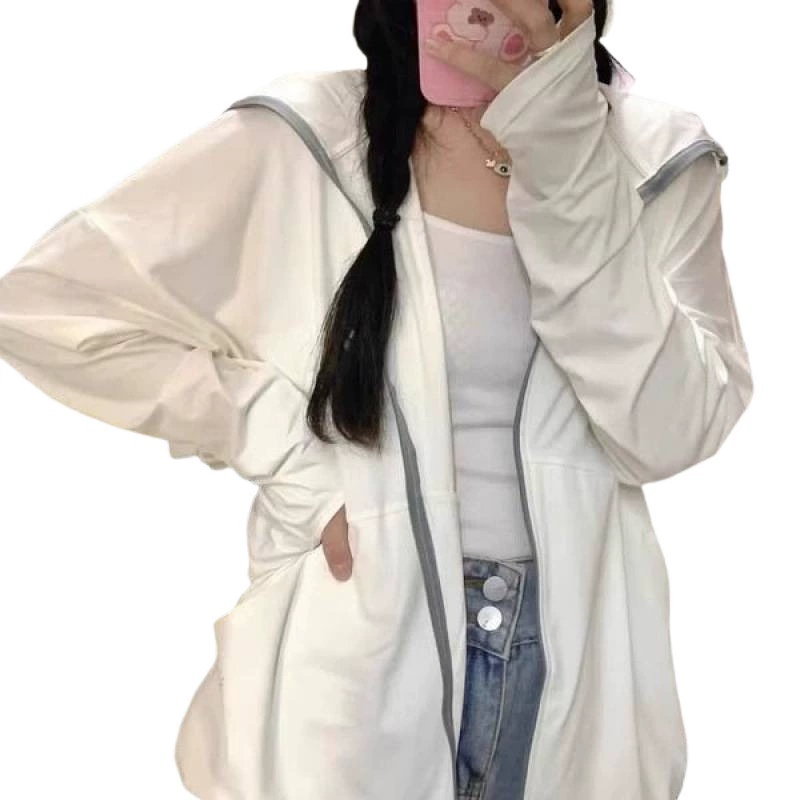 Одежда для защиты от солнца, летняя ультралёгкая тонкая худи с капюшоном, туристическая куртка, оверсайз