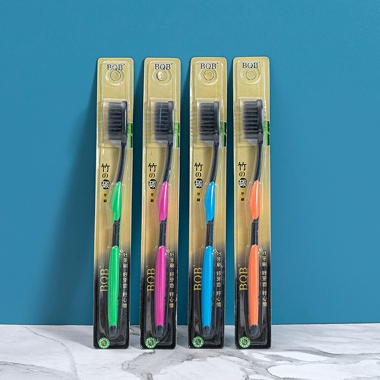 Зубная щетка с бамбуковым углем, корейская версия, одиночная, подарочная, с мягкой щетиной, для трансграничной электронной торговли, оптом