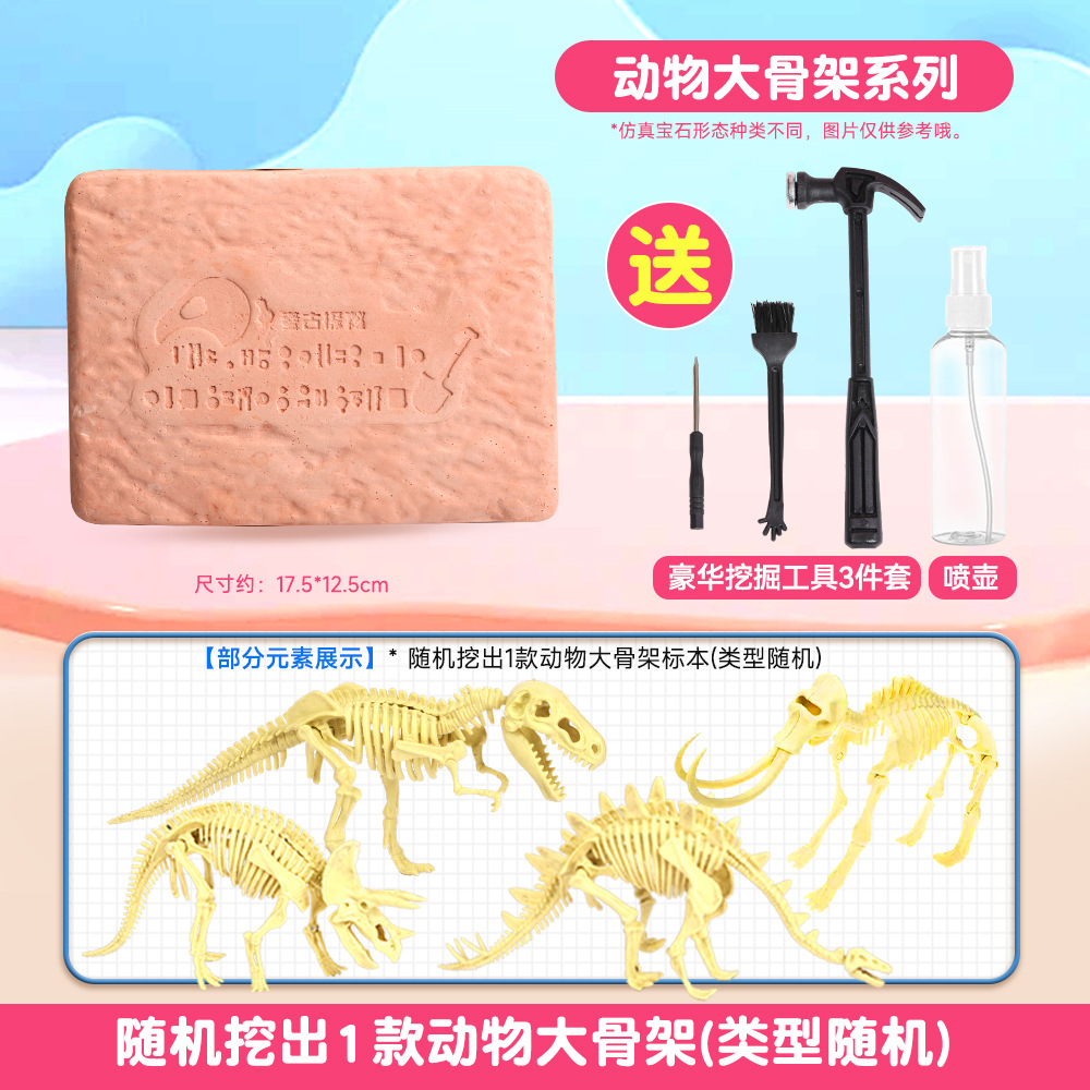 [동물대형 스켈레톤] + 발굴 도구 4종 세트