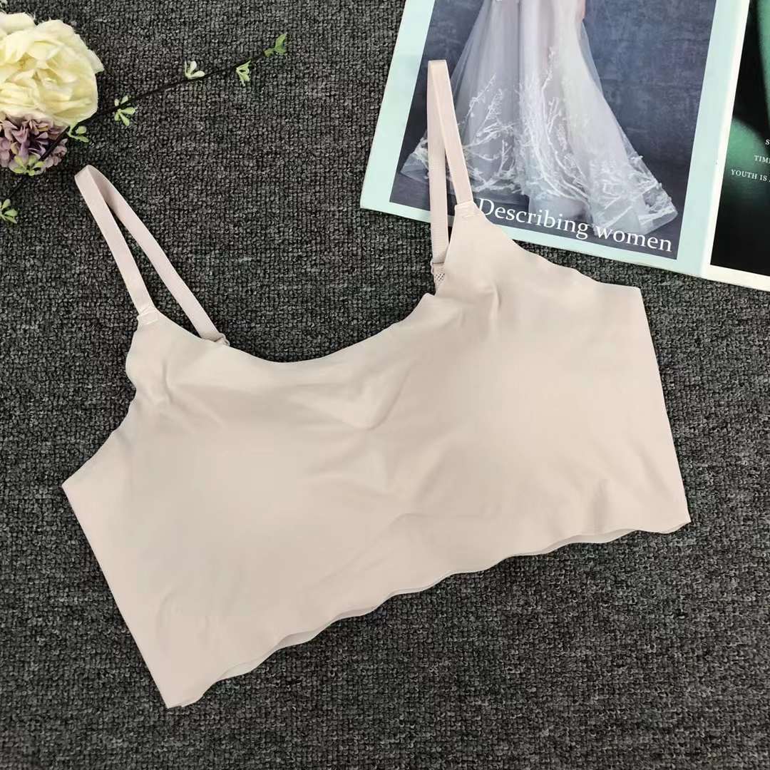 Nueva taza de látex sin marcas de alta calidad, chaleco de dama sin anillo de acero, bra de yoga, ropa interior deportiva, mujer al por mayor
