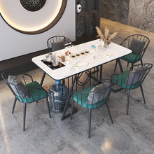 简约现代轻奢岩板茶桌一体式茶台办公室泡茶桌椅组合套装阳台家用