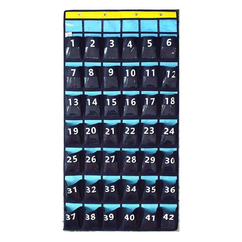 Amazon 20 Grid Class bolsa de teléfono móvil bolsa de almacenamiento detrás de la puerta bolsa de almacenamiento Tarjeta de aula bolsa de organización bolsa colgante no tejida