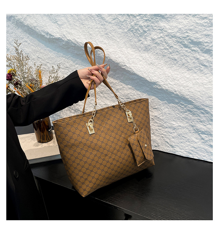 750g Weight Zipper Closure Type Double Shoulder Straps Strap Type Bag Sets Bags Type Daily Occasion PU Material Women's Backpack Backpack Geometric Pattern All Seasons Season Women's Gender Elegant, Basic Style Square Shape Women's PU Geometric Elegant Basic Square Zipper Bag Sets 1