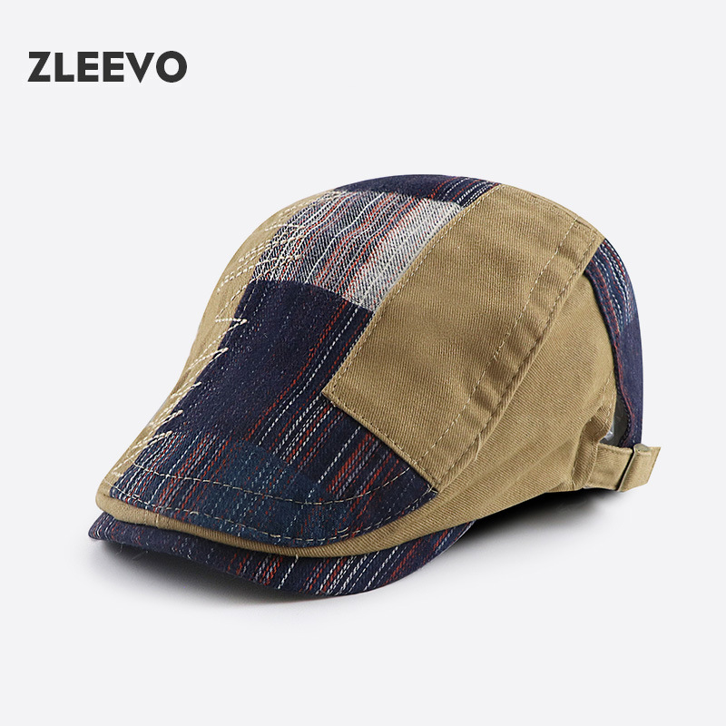 2024 lente nieuwe productcombinatie eend tong vrouwelijke persoonlijkheid, kleine menigte voorwaartse hoed, veelzijdige kunstbaret voor heren_voghion.com