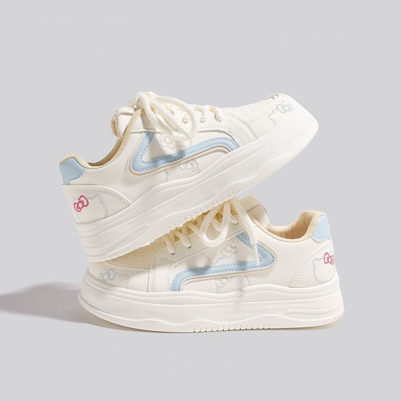 Cute Princess-Style White Sneakers for Women, 2026 Spring New Korean Version Student Sports Casual Shoes, Mid-Top Sneakers Cute Princess-Style White Sneakers for Women, 2026 Spring New Korean Version Student Sports Casual Shoes, Mid-Top Sneakers