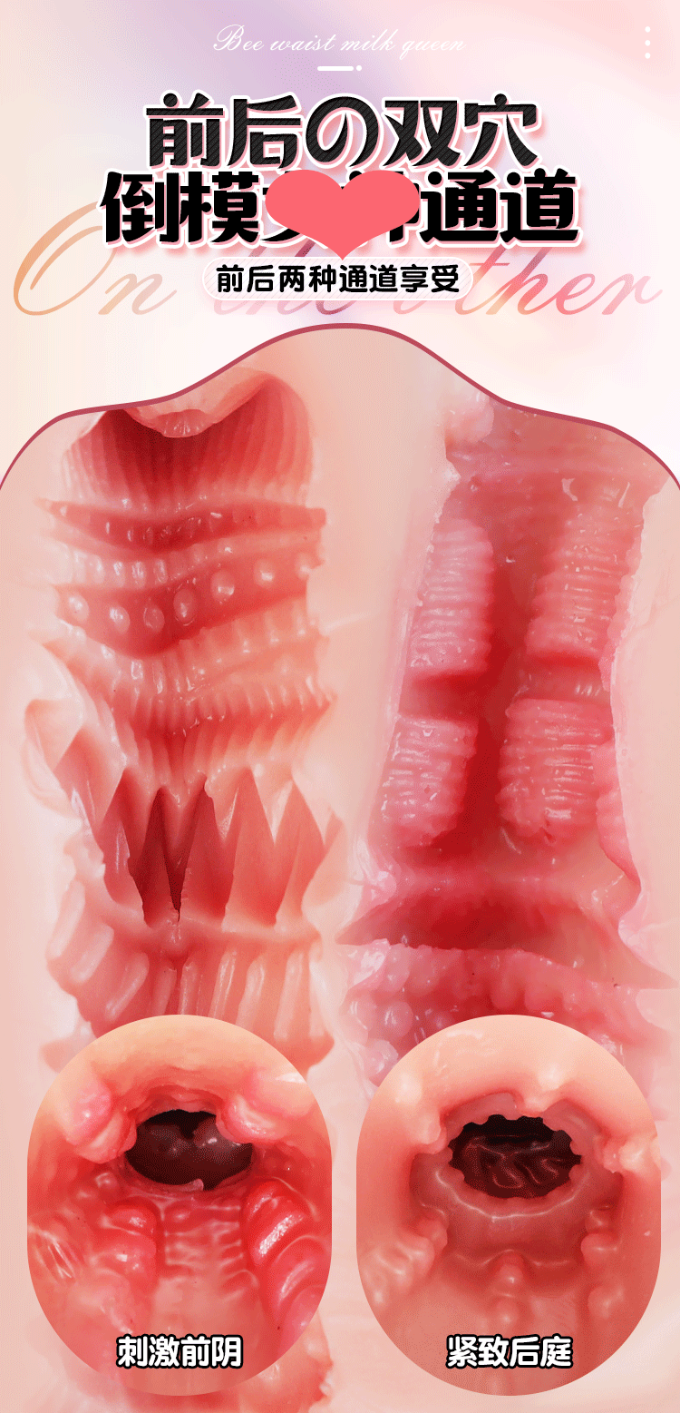 Jiuai Half-Body TPE Male Masturbator with Vaginal and Buttocks Entry, Manual Airplane Cup Style — detail image 20