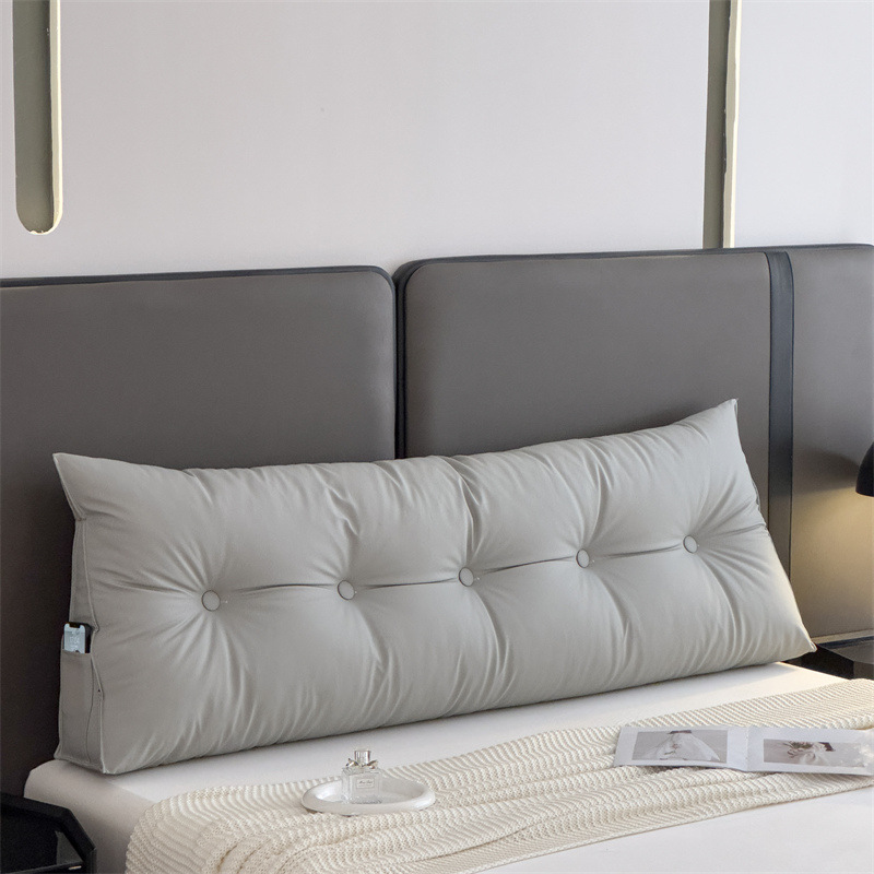 綿麻のベッドのない柔らかいバッグのクッションの大きい背もたれのクッションの2024新型のベッドの枕の三角の畳は直接壁に寄りかかっています。