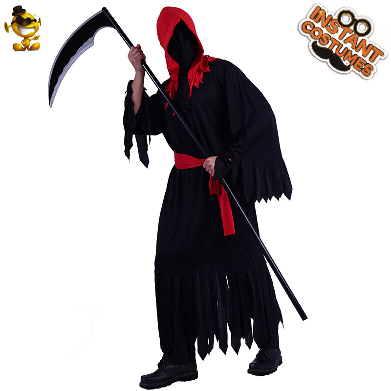 Traje de fiesta de Halloween Cosplay traje negro con capucha traje de rendimiento de la etapa traje de rendimiento de danza image 7