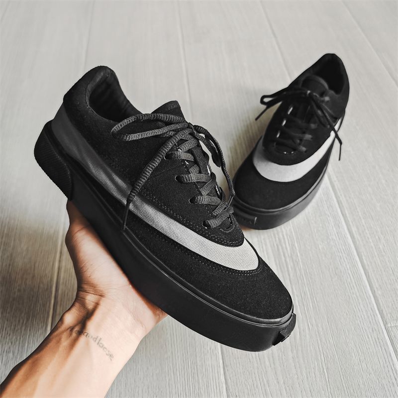 Black and White Panda Creative Sneakers Niche German Training Shoes Ins Versatile Thick-Soled White Canvas Shoes Men's Trendy Shoes