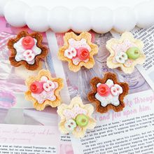 立体苹果派仿真食玩奶油蛋糕diy钥匙扣挂件发夹饰品配件树脂批发