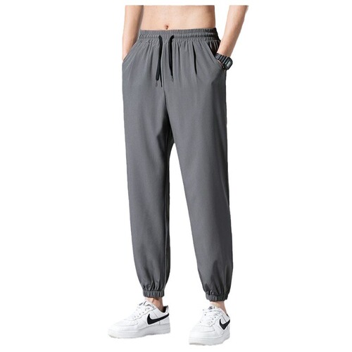 Men's Loose 9-inch Summer Thin Disposable Sports Casual Quick-drying Ice Silk Pants