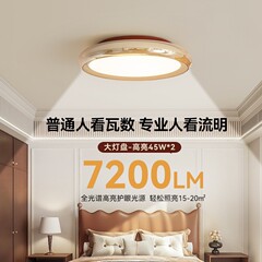 法式卧室灯轻奢高级感中古风主卧灯圆形玻璃吸顶灯设计师书房灯