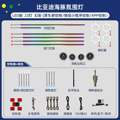 BYD Dolphin Atmosphere Light Glory Edition Atmosphere LED Light Strip Decoration USB Non-destructive Installation Special Interior Supplies (Panel (Dashboard) işıqlandırması) - symphony