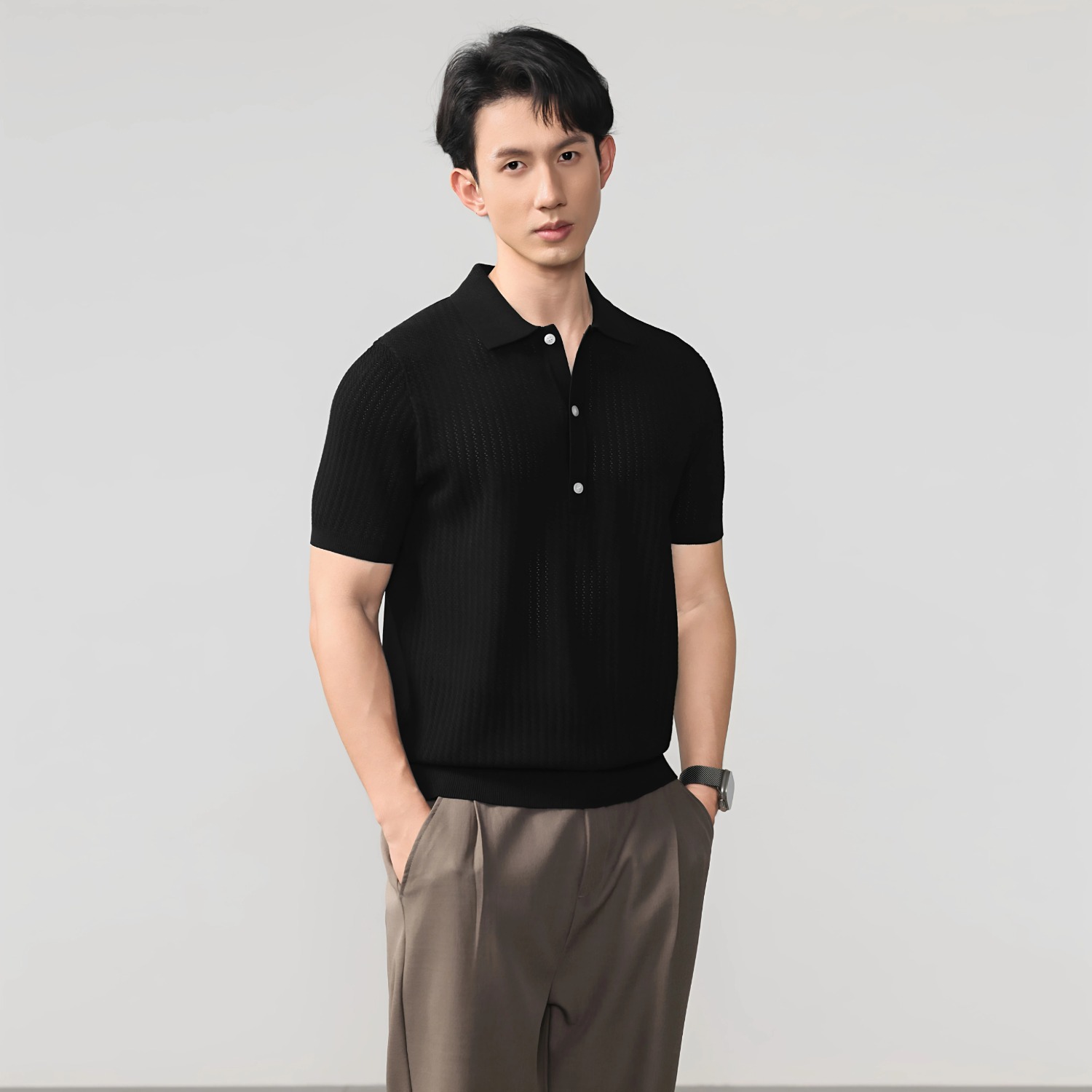 Camisas de punto de estilo antiguo, camisetas de manga corta, camisetas de hombre, texturas de verano comerciales, fábrica transfronteriza al por mayor
