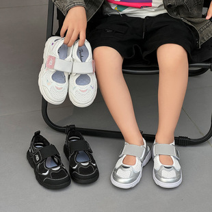 Children's Sandals 2025 Summer New Boys' Shoes Mesh Breathable Soft Bottom Sports Sandals Girls' Summer