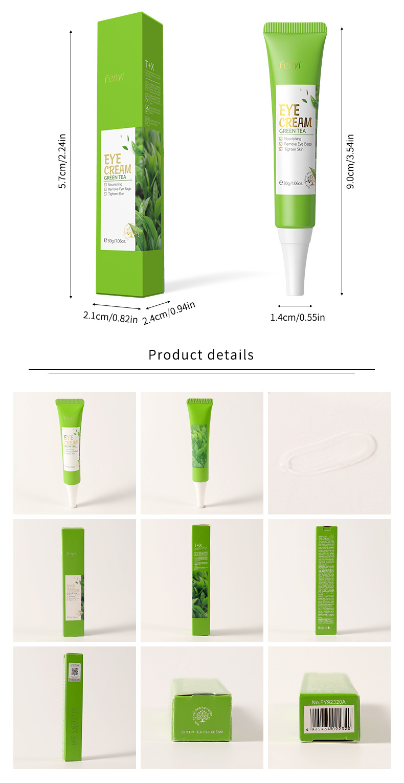 FENYI Green Tea Eye Cream 30g hydrates and moisturizes the eye skin. Cross-border manufacturer wholesale in stock undefined