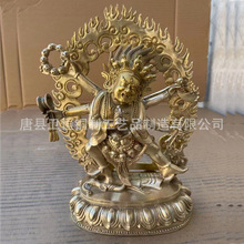 纯黄铜大鹏鸟护法密宗藏传佛像纯铜金翅大鹏护法藏传佛像家居供奉