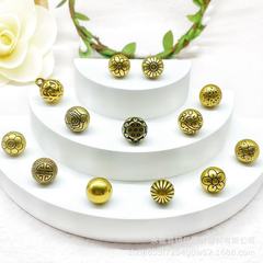 チャイナドレスのバックルボタン青銅古金国風模様の金属掛けボタン円形中国式手作り漢服ボタン