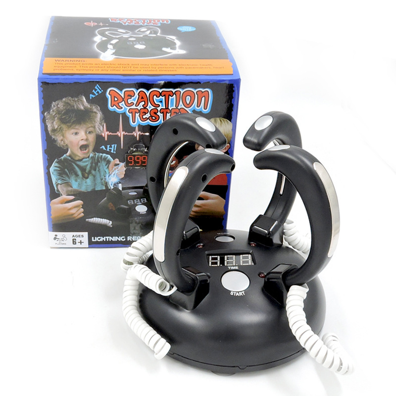 Transfronterizo en miniatura de choque eléctrico detector de mentiras truco de choque eléctrico verdad y aventura mentira instrumento latido del corazón partido juego de mesa juguete