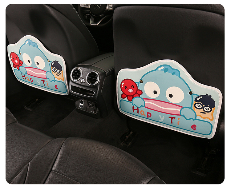 Short Cartoon Printed Anti-Kick Pad Cartoon Car Seat Back Anti-Kick Pad Car Seat Back Anti-Fouling and Anti-Dirty Pad
