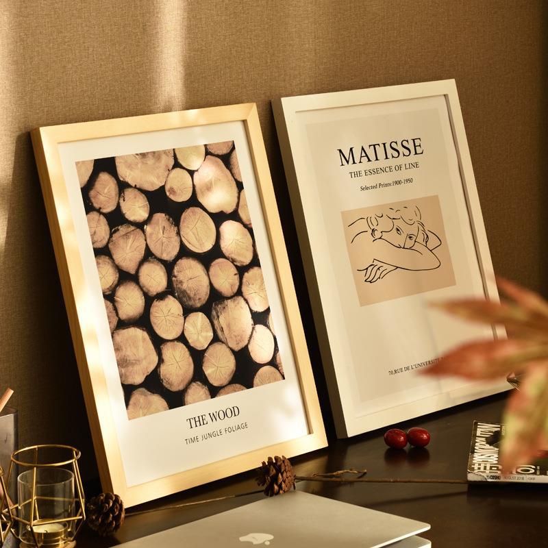 ✅实木相框挂墙画框装裱a4摆台A3 4开8K16寸20寸24相册照片相架木