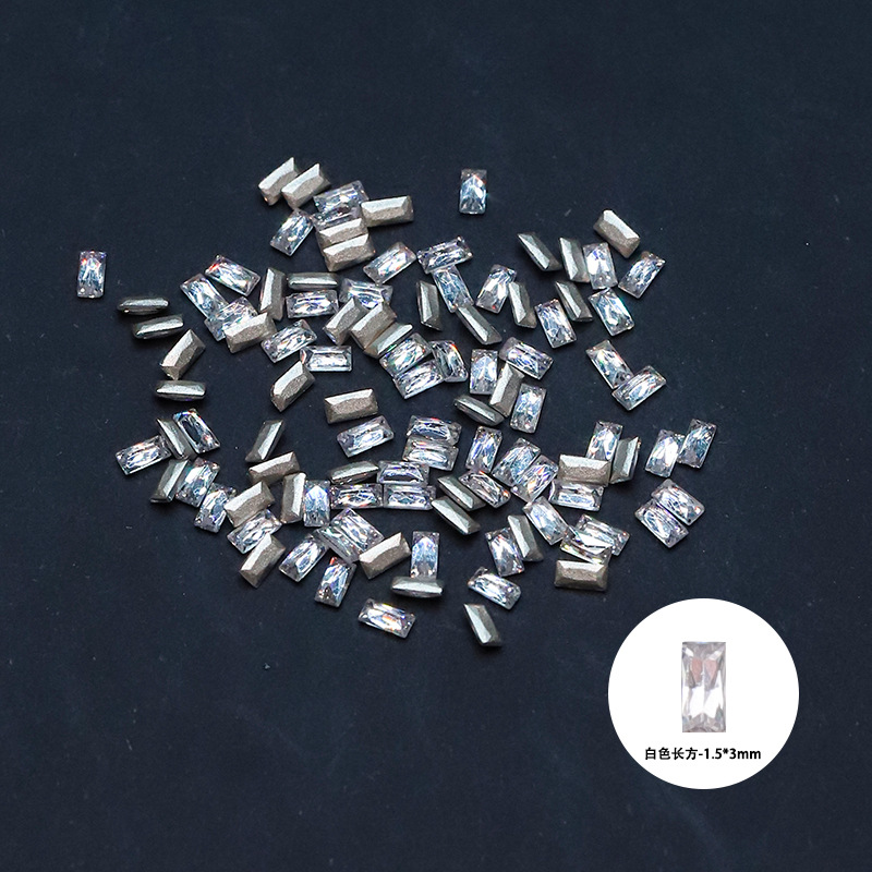 지르콘 화이트 직사각형 1.5*3mm【ZX069-09】