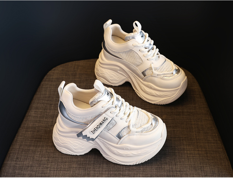 Giày thể thao nữ đế dày độn cao phong cách dad sneaker ZDW871-5 — Màu be chi tiết 7