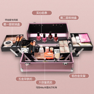Tattoo Tool Box, Large-Capacity Makeup Box, Professional Makeup Artist Eyelashes, Beauty, Manicure and Eyebrow Tattoo Special Suitcase