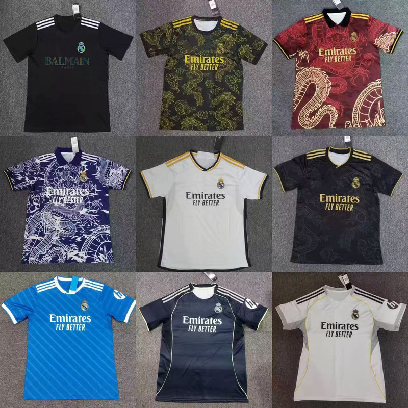 Real Madrid Jersey 25/26 Fan Version Player Version Adult Short-Sleeved T-Shirt Football Uniform