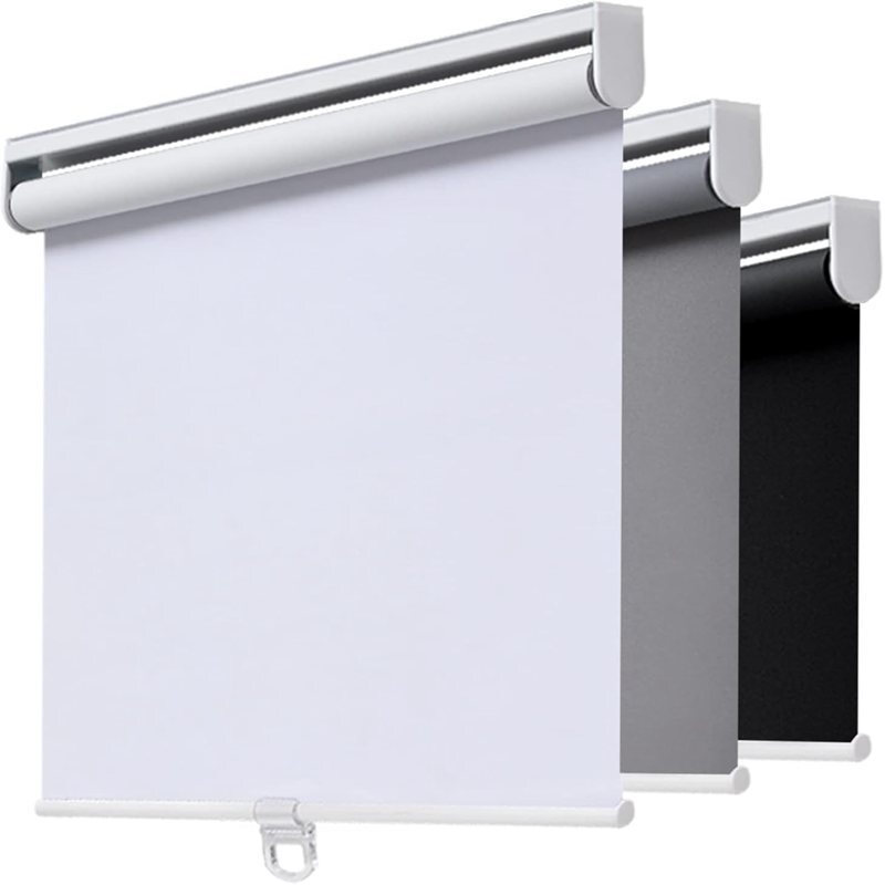 In-Stock Office and Home Cordless Roller Blinds, Full Blackout Spring System, No Drilling Required/For Inward-Opening Windows, Modern Minimalist Style In-Stock Office and Home Cordless Roller Blinds, Full Blackout Spring System, No Drilling Required/For Inward-Opening Windows, Modern Minimalist Style