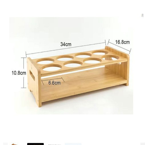 Round 8 -hole bamboo wooden rack pore diameter 6.6