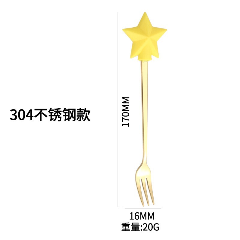 クロスボーダー304ステンレス鋼クリエイティブクリスマスフォークスプーンセットデザートフォークフルーツフォークコーヒースプーン攪拌スプーンかわいい|undefined