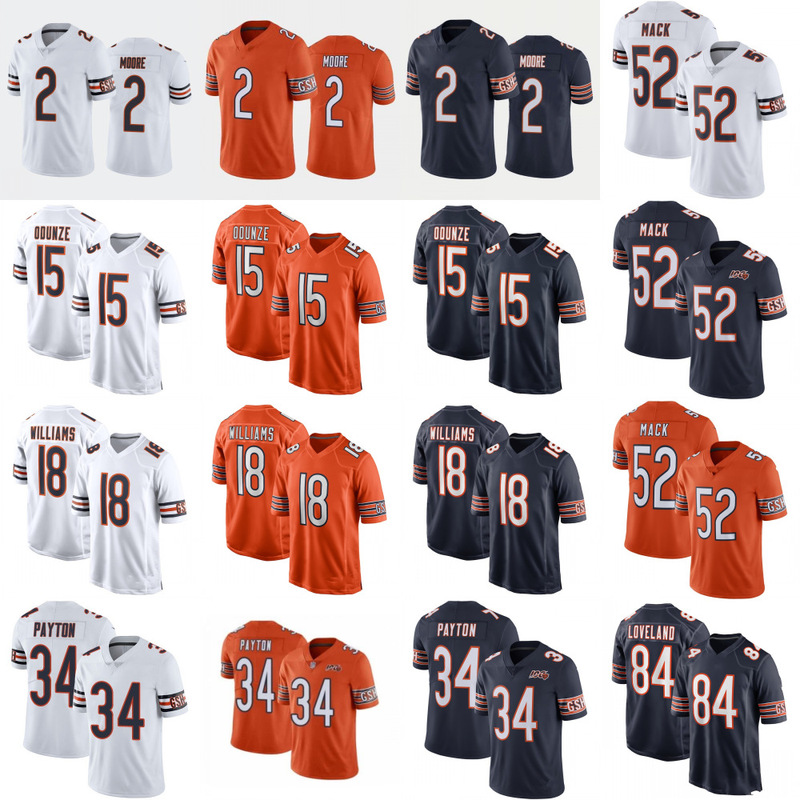 Football Jerseys Bears Team Cross-Border Wholesale Bears52 #   Mack 18 # Williams 15 #   2 #