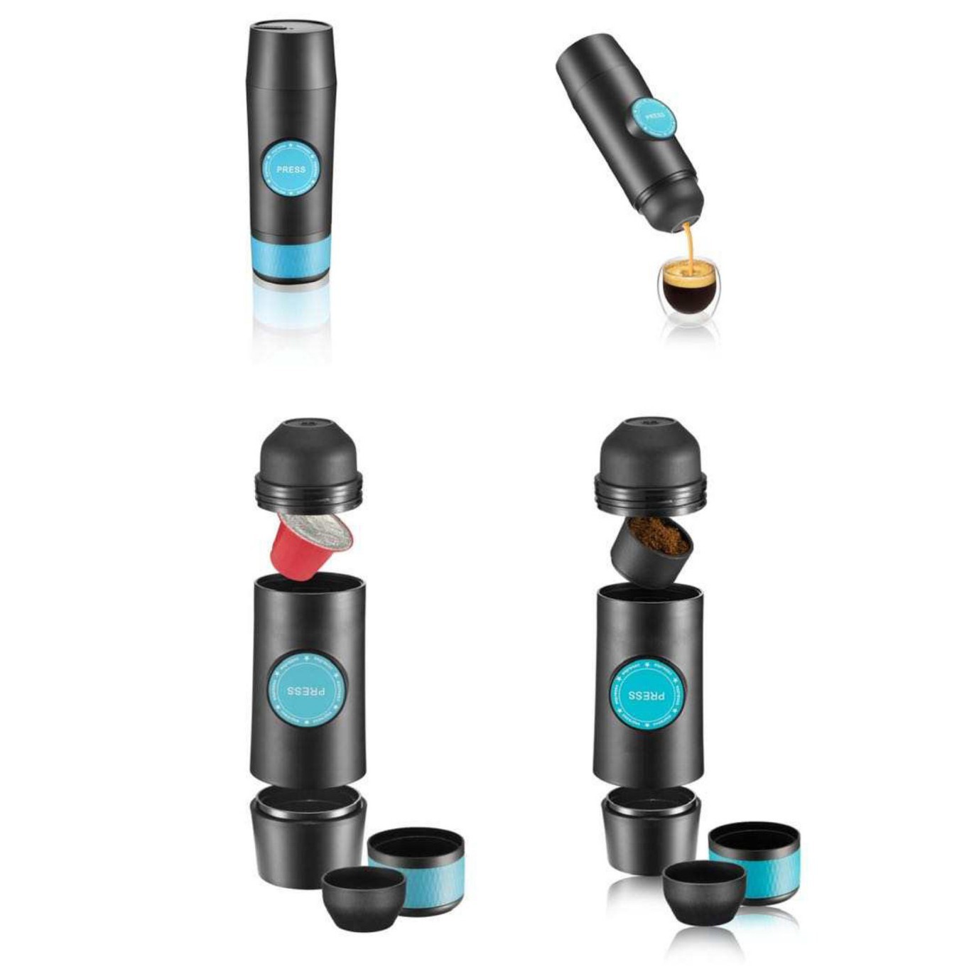 Portable Coffee Machine Italian Capsule Coffee Machine Outdoor Coffee Pot Capsule Powder Dual-Use Coffee Machine Coffee Machine