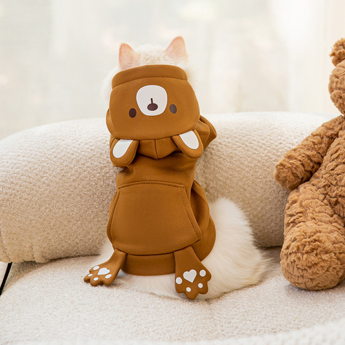 Autumn pet clothes, thin velvet, funny and cute transformation clothes, kittens, ragdolls, blue cats, anti-shedding sweatshirts