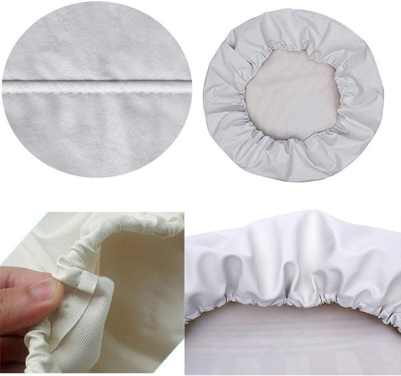 For RV Tire Cover Black Spare Tire Cover PVC Leather White Wheel Tire Cover Tire Protective Cover
