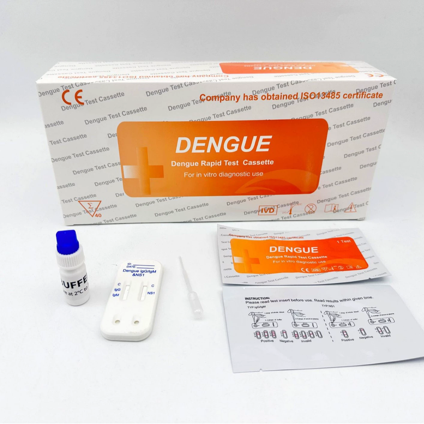 Заводская трансграничная поставка Dengue NS1/IgG/IgM combo инспекционная карта экспорт