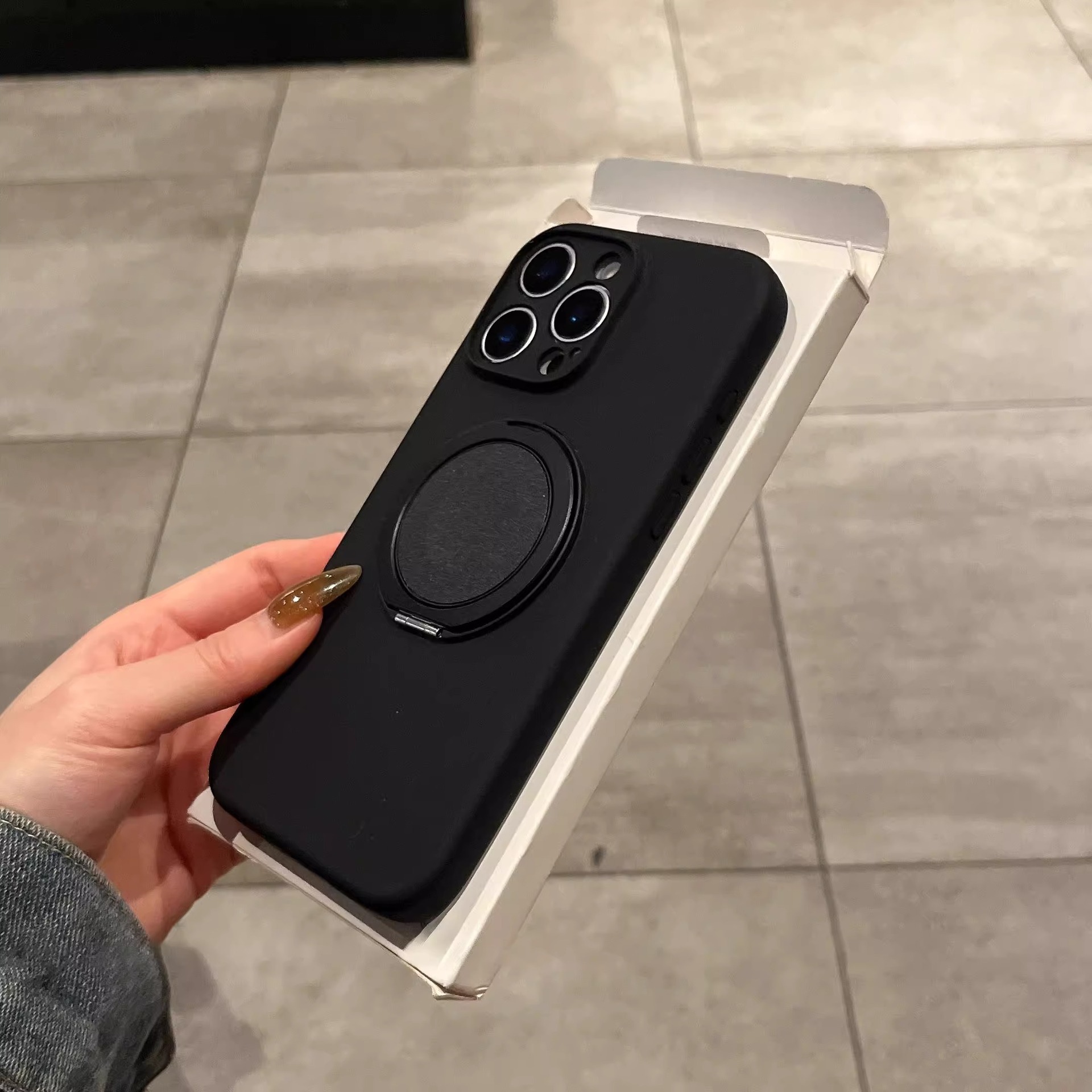 Negro-360 soporte magnético-orificio fino líquido cl